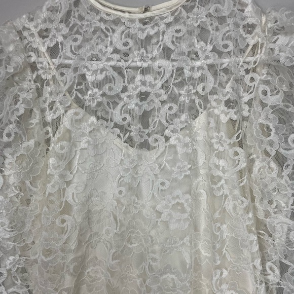 Alfred Angelo Ivory 1970s Wedding Dress Vintage 13 14 - Picture 6 of 16